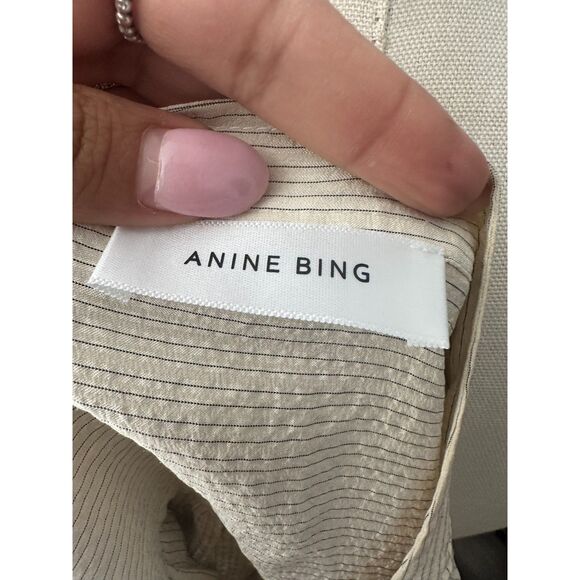 Anine Bing Women's Long Sleeve Silk Button Up Top - Picture 2 of 6